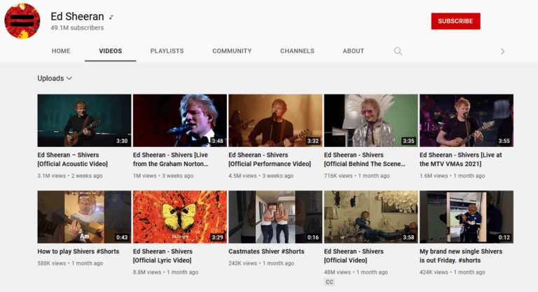 lucasdemelo.de Musik-Promotion auf Youtube - Musik Marketing Beispiel mit Ed Sheeran